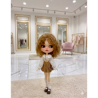 Set sơmi váy xếp ly size blythe,ob24,xinyi