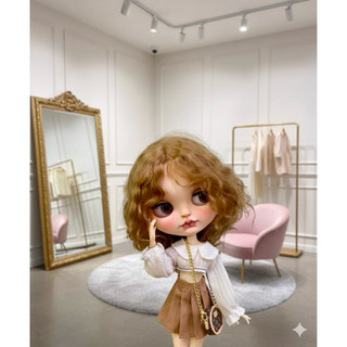 Set sơmi váy xếp ly size blythe,ob24,xinyi