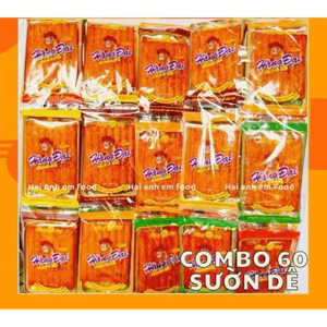 combo 60 gói snack sườn dê hằng đại cay tê