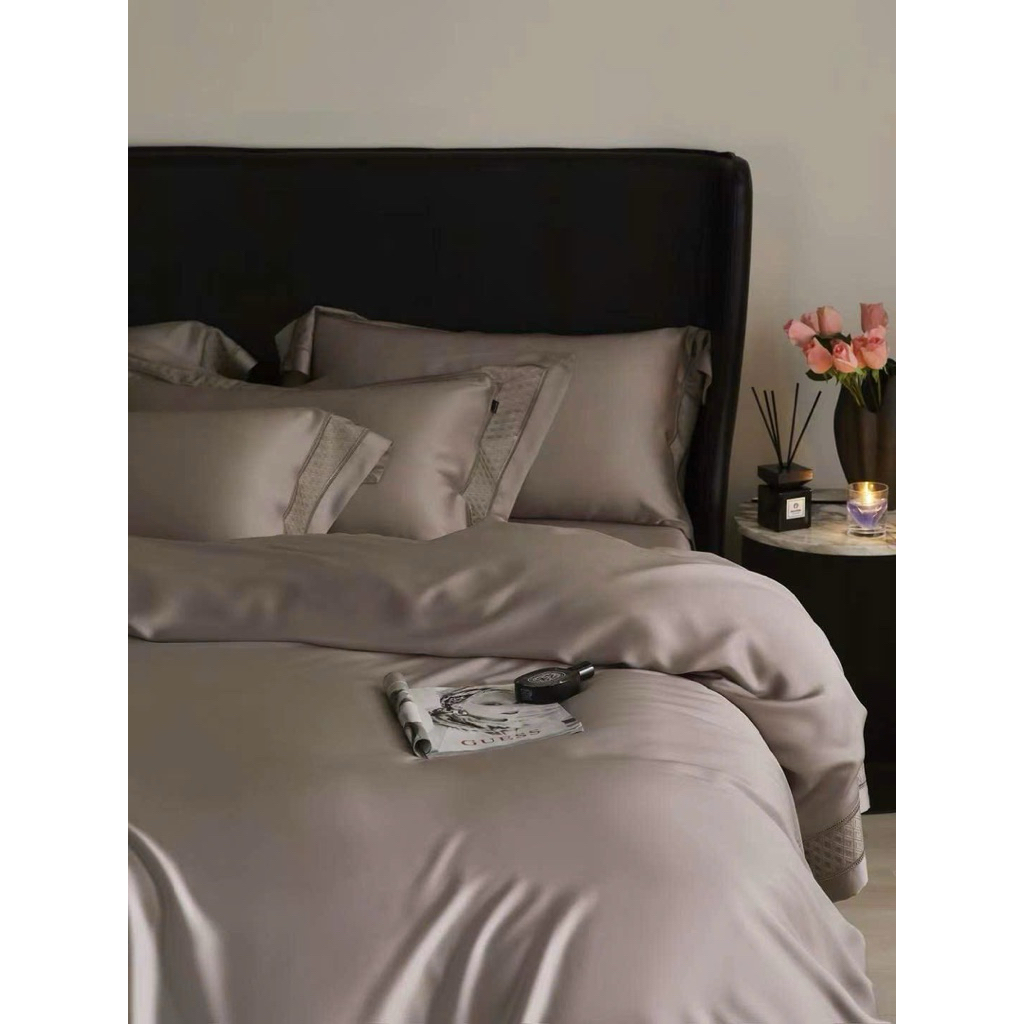 Bộ chăn ga gối nệm EMPIRE tencel 120s cao cấp 5 món chăn chần bo chun ga - EMPIRE | Bedding & Decor