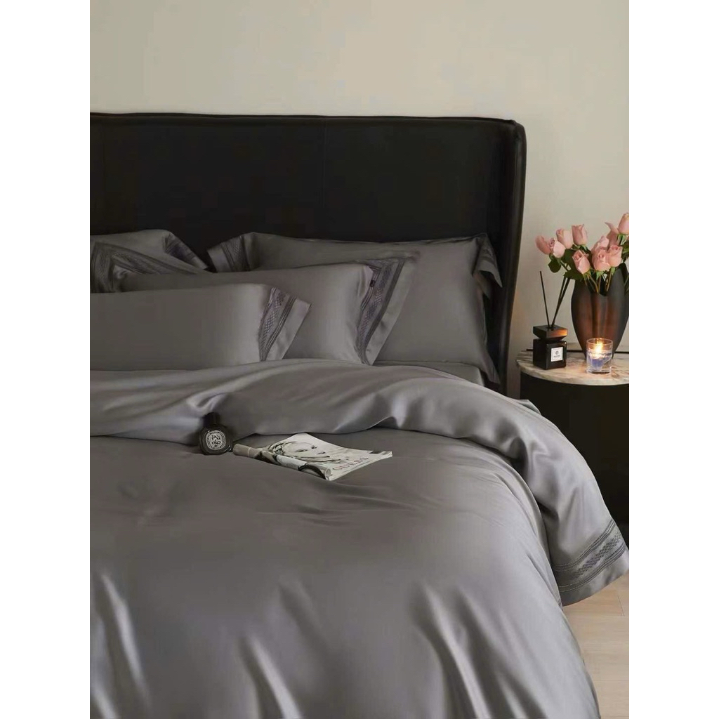 Bộ chăn ga gối nệm EMPIRE tencel 120s cao cấp 5 món chăn chần bo chun ga - EMPIRE | Bedding & Decor