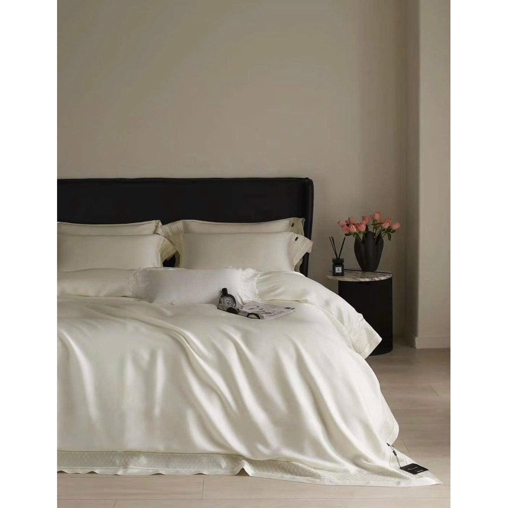 Bộ chăn ga gối nệm EMPIRE tencel 120s cao cấp 5 món chăn chần bo chun ga - EMPIRE | Bedding & Decor