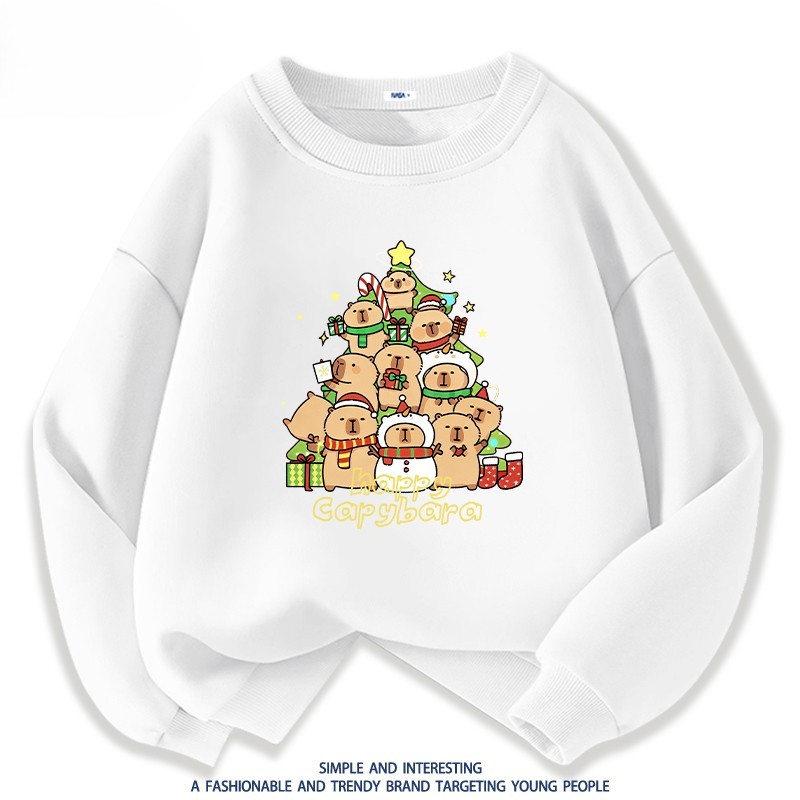 Áo Sweater Noel - Áo Noel mẫu đại gia đình Happy Cabybara dễ thương Chất Nỉ Da Cá