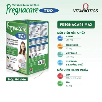 Pregnacare Max, Vitamin tổng hợp cho bà bầu của Anh, Hộp 84 viên ( Bầu Max)