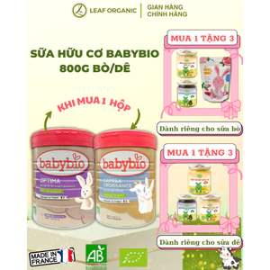 Sữa dê hữu cơ tăng trưởng Babybio số 3 800g (10 - 36 tháng )