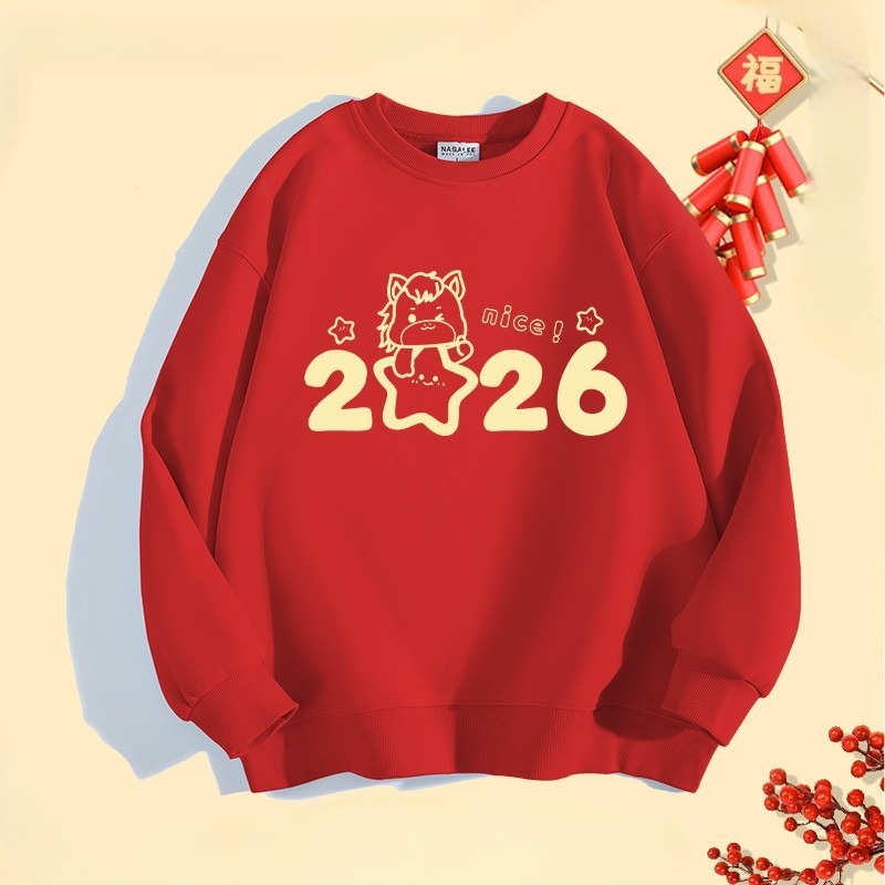 Áo Sweater Tết 2026 cho cả Nam và Nữ - Mẫu Tết 2026 chú ngựa - ngôi sao dễ thương