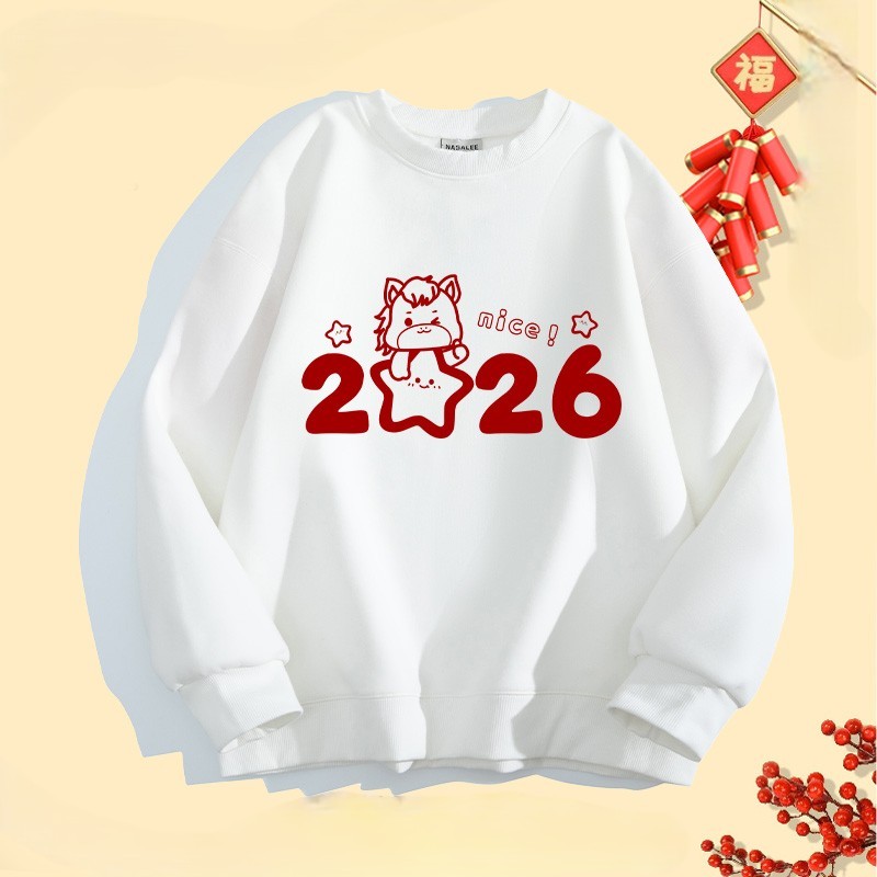 Áo Sweater Tết 2026 cho cả Nam và Nữ - Mẫu Tết 2026 chú ngựa - ngôi sao dễ thương