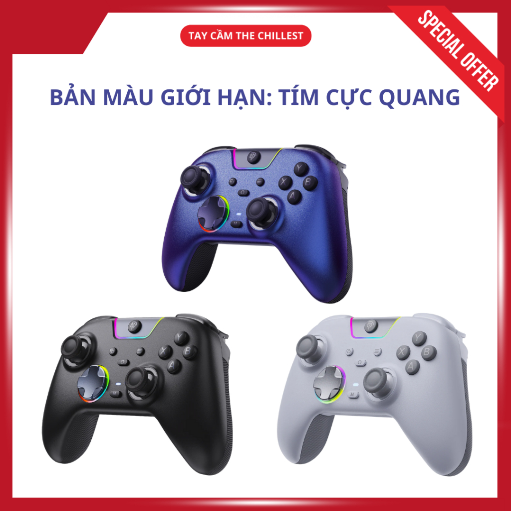 Tay cầm chơi game EasySMX X05 Pro – Joystick Hall Effect, Cò rung 2 tầng, Polling rate 1000Hz, chống ồn, BH 12T | BigBuy360 - bigbuy360.vn