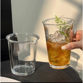 Cốc thuỷ tinh/ Ly thuỷ tinh miệng loe phong cách Hàn Quốc dung tích 370ml