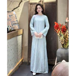 Set áo dài cách tân gấm 4 tà, mẫu áo dài 4 tà chất liệu vải gấm 4 tà phối tay dài loe (Đủ Màu) đẹp sang trọng — ảnh 2