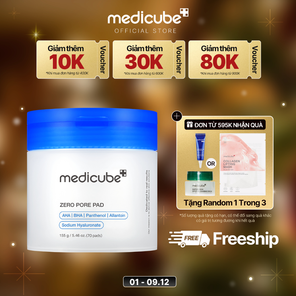 Toner pad chăm sóc lỗ chân lông MEDICUBE ZERO PORE PAD 2.0 155g [P00014]