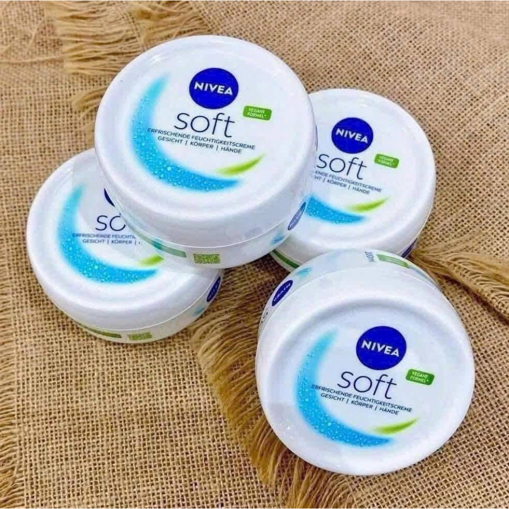 Kem dưỡng ẩm mềm mịn Nivea Soft 200ml cho mặt và toàn thân 200ml hàng nhập khẩu date xa