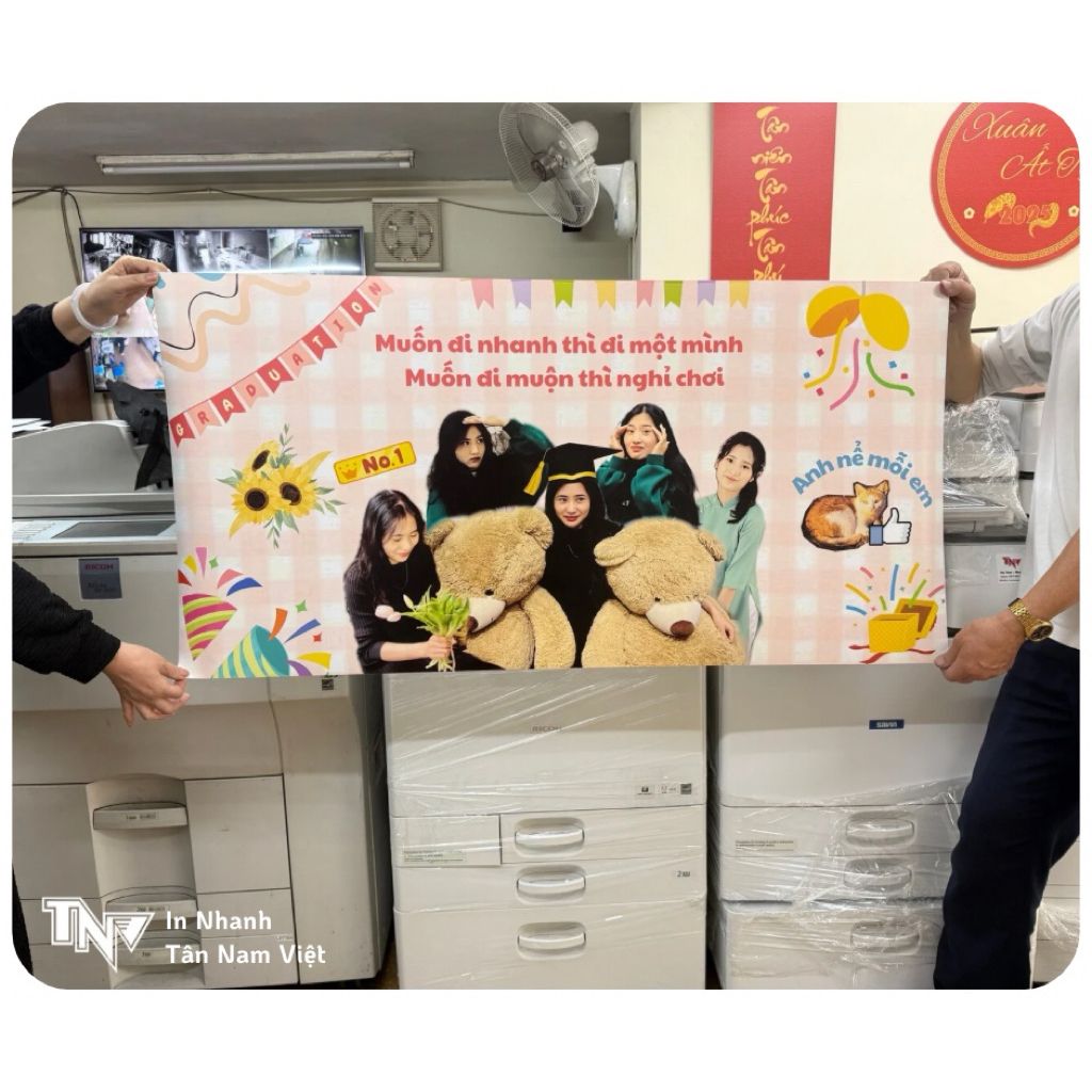 BANNER tốt nghiệp in theo yêu cầu FREE THIẾT KẾ, KHÁCH CẦN GẤP NHẮN SHOP - In Nhanh Tân Nam Việt
