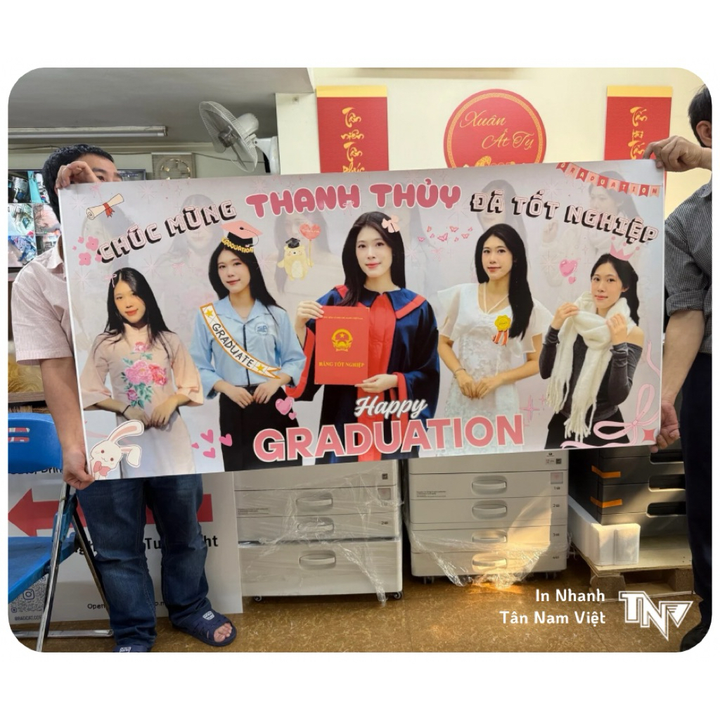 BANNER tốt nghiệp in theo yêu cầu FREE THIẾT KẾ, KHÁCH CẦN GẤP NHẮN SHOP - In Nhanh Tân Nam Việt