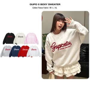 Áo Sweater Thêu Len GUPO Tay Phồng Form Boxy Chất Nỉ Bông Dày Dặn Local Brand Unisex - SWT01