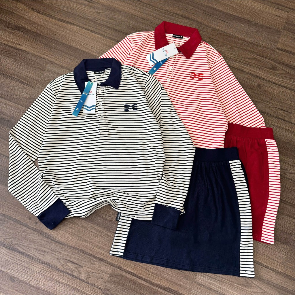 Set Chân Váy Sọc Ngang Hot Trend Local Brand Chất 100% Cotton Mềm Mịn Thoáng Mát.