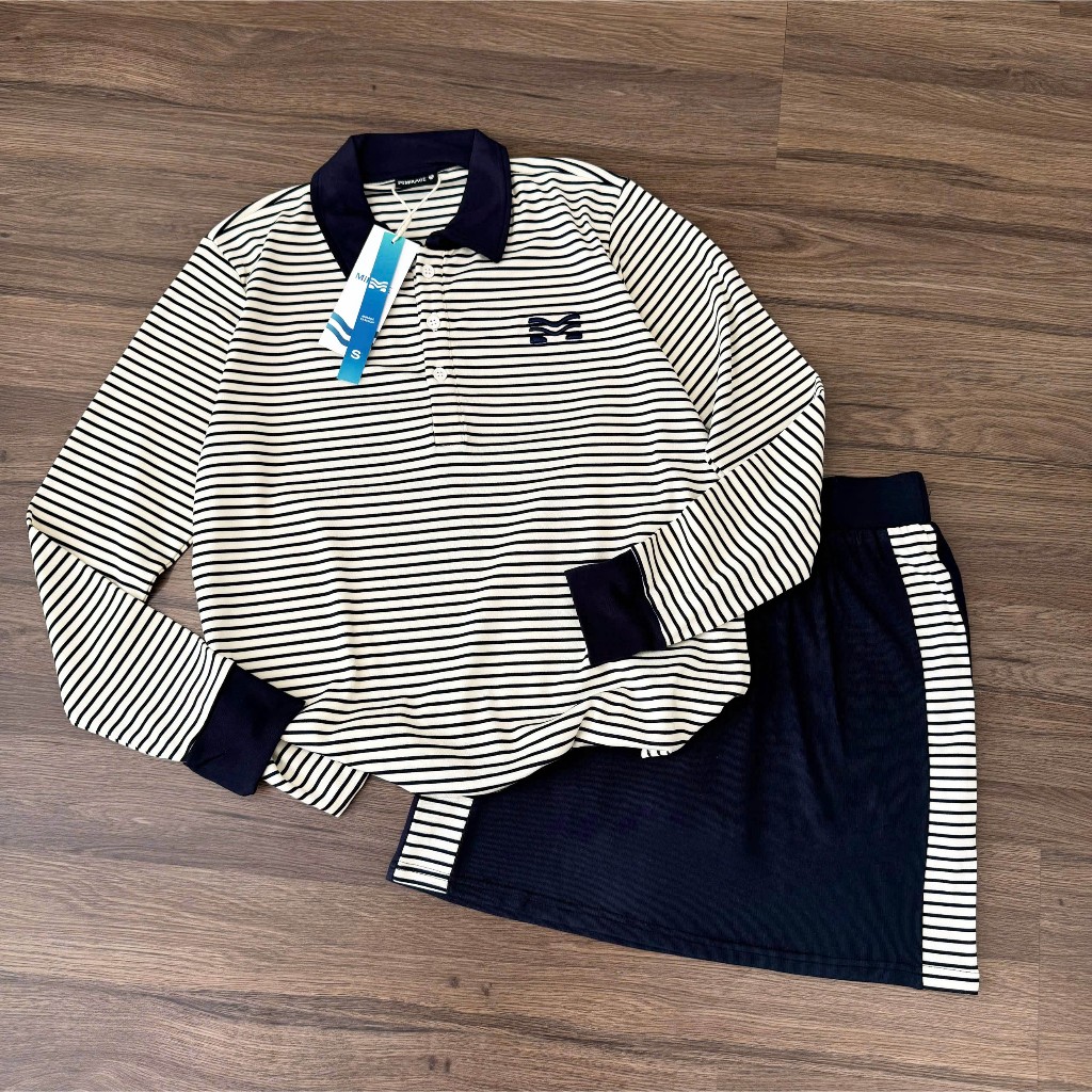 Set Chân Váy Sọc Ngang Hot Trend Local Brand Chất 100% Cotton Mềm Mịn Thoáng Mát.
