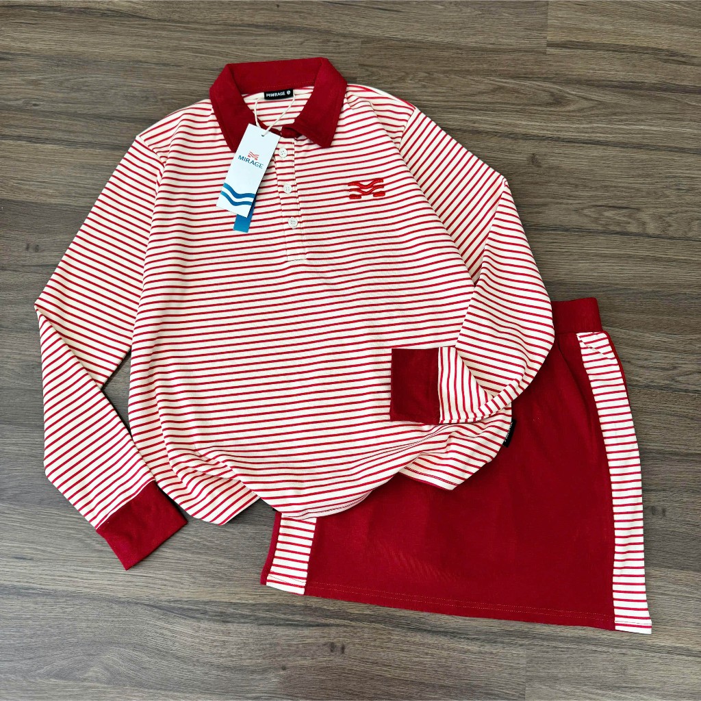 Set Chân Váy Sọc Ngang Hot Trend Local Brand Chất 100% Cotton Mềm Mịn Thoáng Mát.