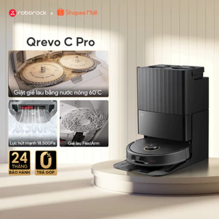 Roborock Qrevo C Pro robot hút bụi lau nhà | Giặt giẻ 75 độ | Sấy khô 45 độ C | Lực hút 18.500 pa | Bảo hành