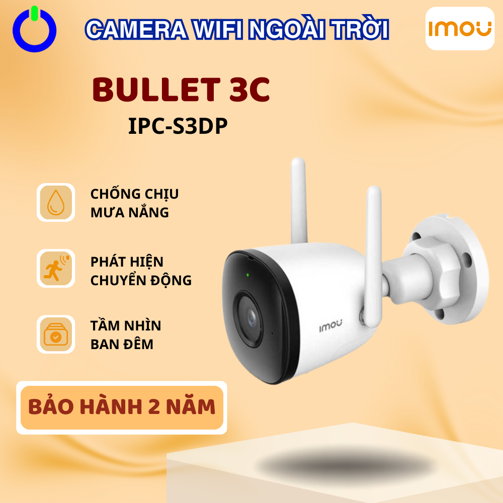 Camera Wifi Ngoài Trời IMOU BULLET 3C Hồng Ngoại 30m Đàm Thoại 2 Chiều ...