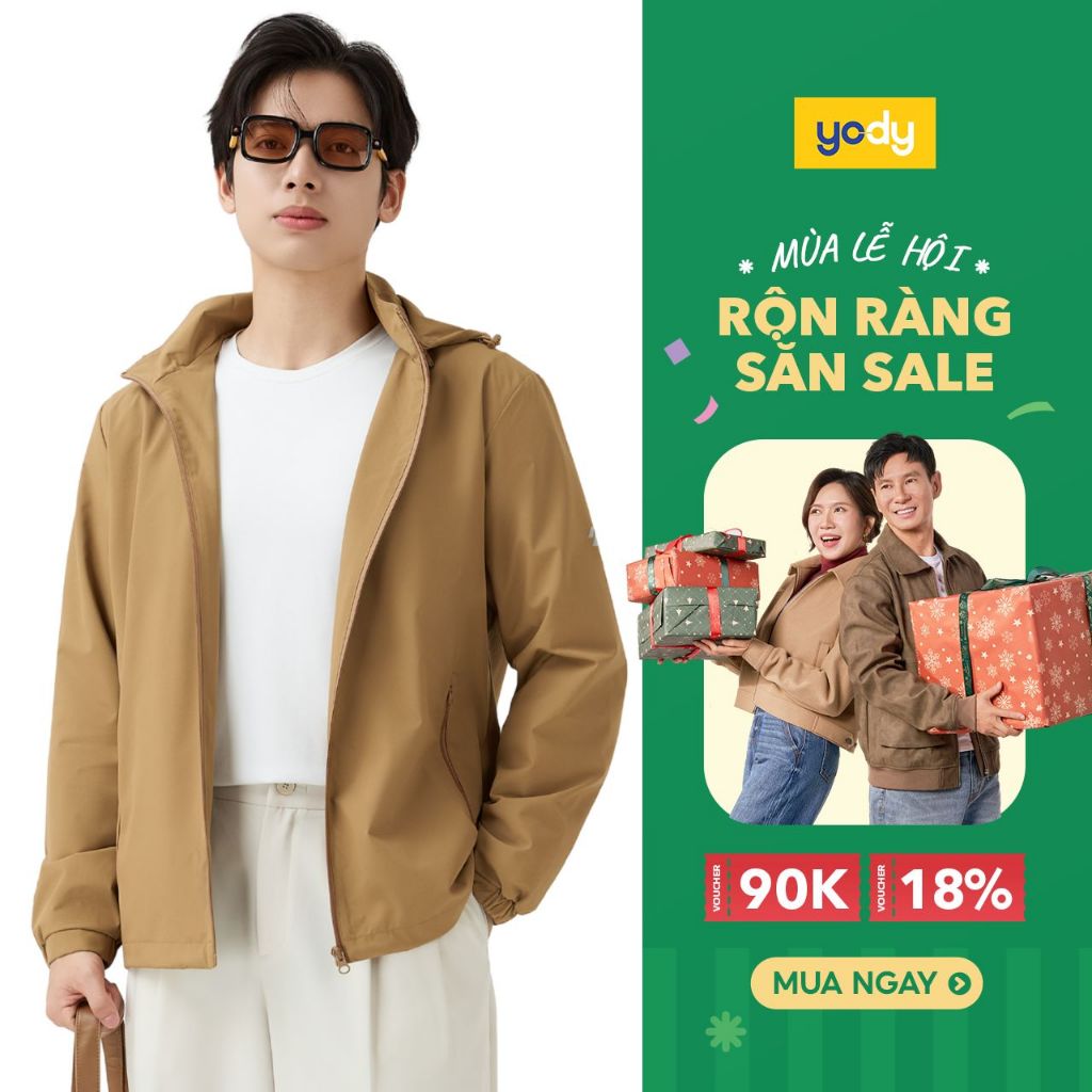 [BST Thu đông 2025] Áo khoác gió nam YODY cao cấp giữ ấm hiệu quả cản gió chống bụi MCWC25F049