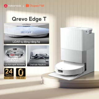 Roborock Qrevo EdgeT robot hút bụi lau nhà | Lực hút 18500 Pa | Giặt giẻ sấy khô | Bảo hành 2 năm