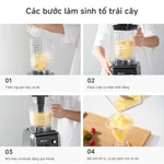 Simplus máy xay trái cây Dung tích lớn 2000mL Máy xay sinh tố Xay đá mạnh mẽ  Sinh tố LLJH012 [Quà tặng có thời hạn] — ảnh 6