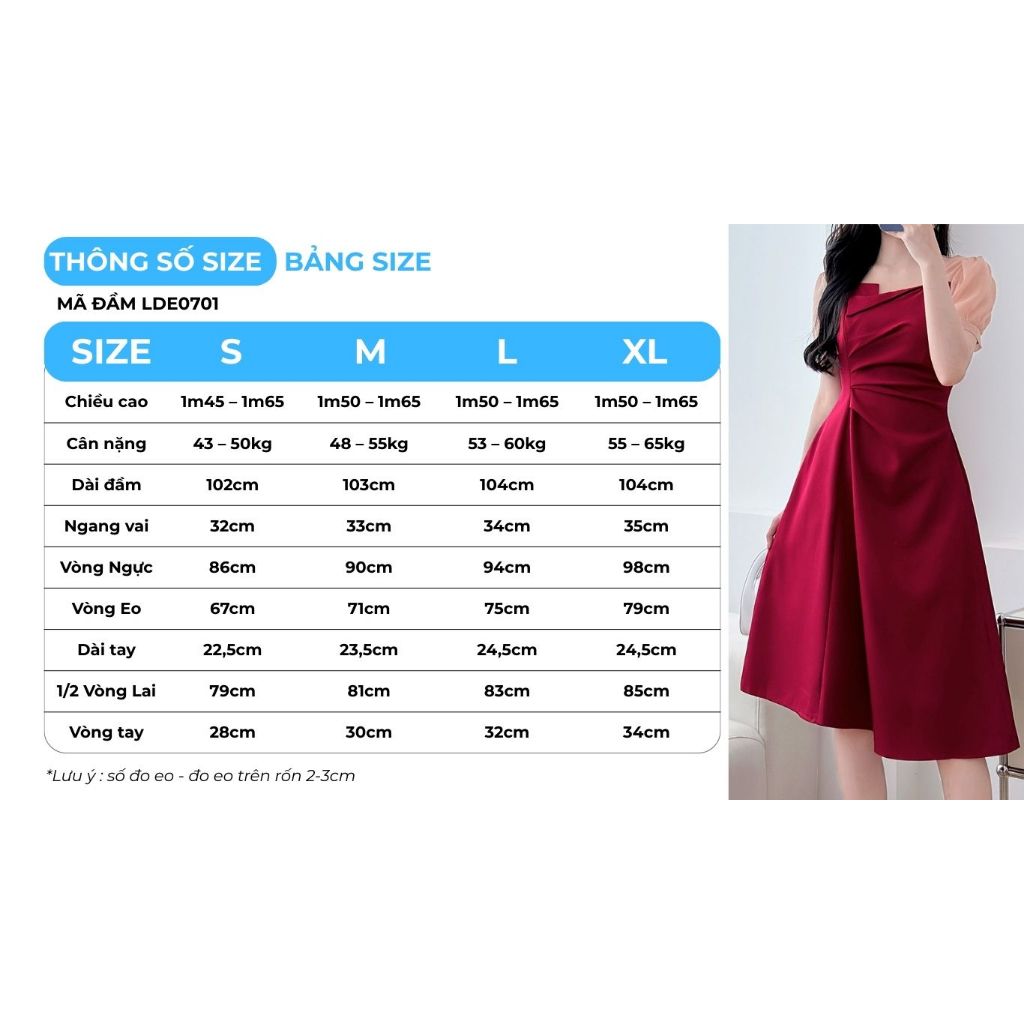 Đầm Nữ GUMAC Form A Xếp Ly Tay Phồng Phối Tơ Nữ Tính Hiện Đại LDE0701