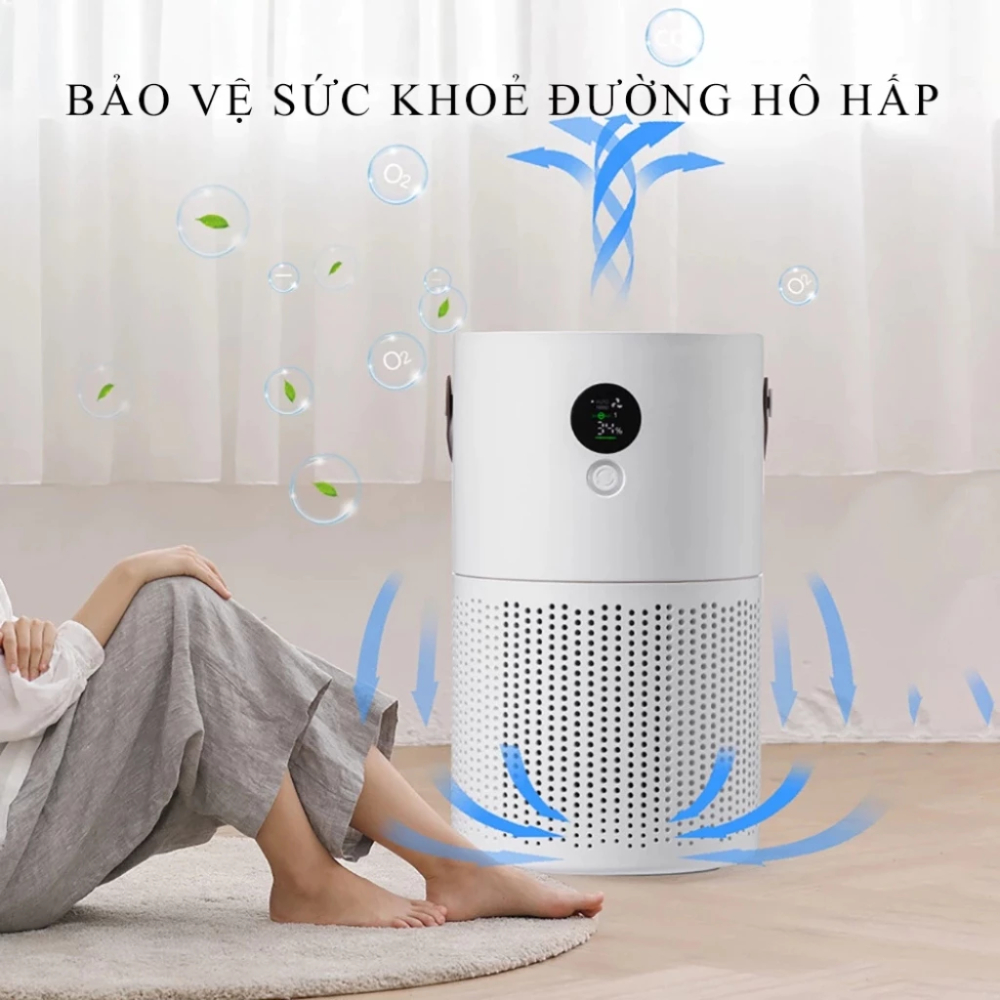 Máy Lọc Không Khí Diệt Khuẩn Air Purifier AP01 Thế Hệ Mới Lõi Lọc 4 Lớp Lọc Bụi Mịn
