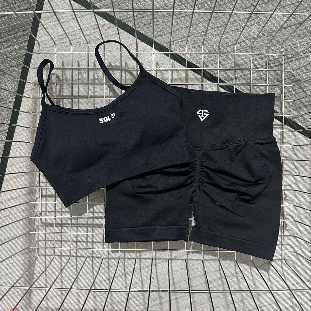 Bộ tập gym yoga SOLDFIT .Set Quần đùi Fit U chất liệu dệt kim cao cấp, mềm mại,co dãn