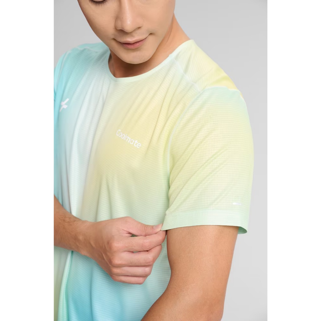 [MUA 3 GIẢM 30%]Áo Thun thể thao nam chạy bộ Running Graphic Blue Gradient siêu nhẹ, nhanh khô, thoáng khí Coolmate