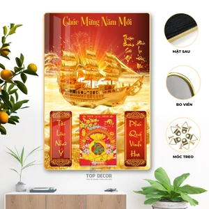 Lịch tết 2026 - Đốc Lịch Tráng Gương 2026 Mã đáo thành công, thuận buồm - Top Decor