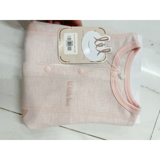 Body nỉ waffle hồng little