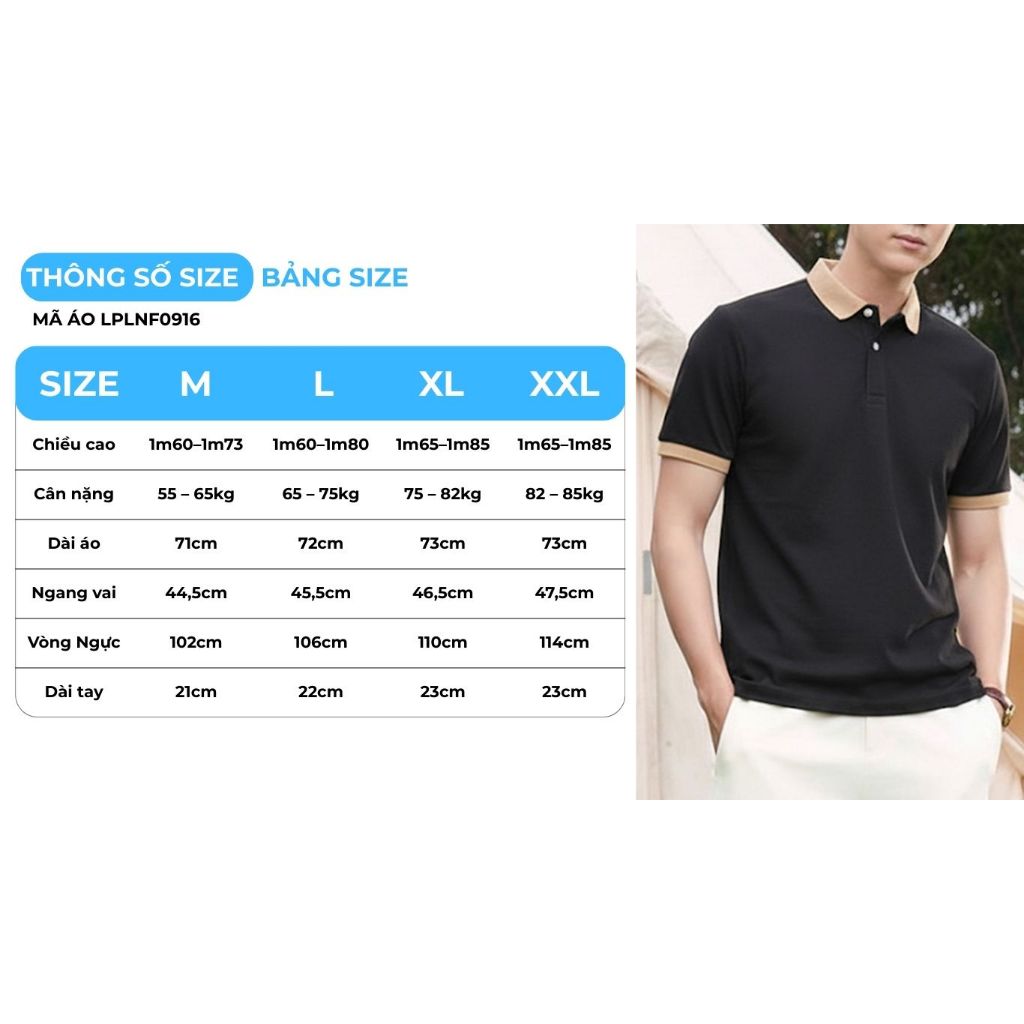Áo Polo Nam GUMAC Form Suông Tay Ngắn Phối Màu Viền Bo Thanh Lịch LPLNF0916