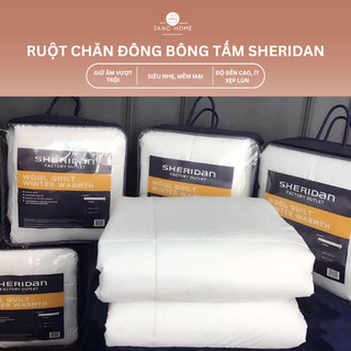Ruột chăn đông bông tấm Sheridan cao cấp, Ruột chăn 2mx2m3 chất liệu vải phin trắng mềm mịn tạo độ êm của chăn