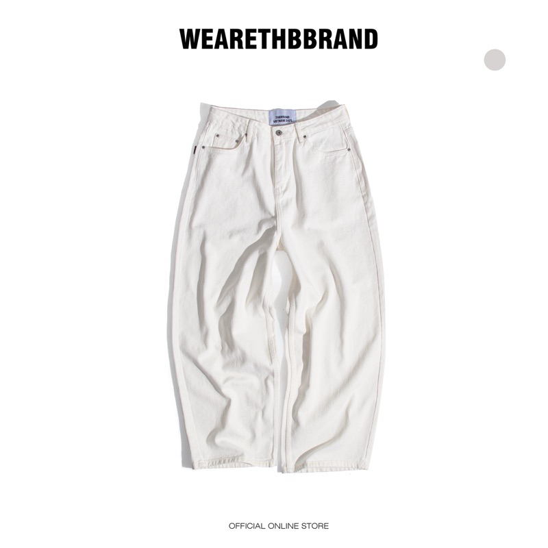 Quần Jean dài ống rộng “THBB CLASSIC - WHITE” - form Baggy Fit / THBBRAND