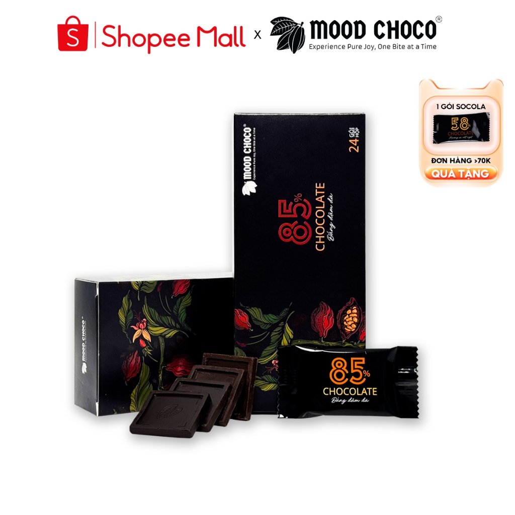 Combo 2 Hộp Socola Đen Nguyên Chất Cacao MOOD CHOCO Dark Chocolate ...