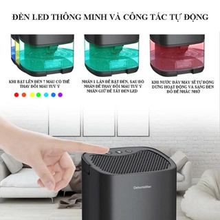 Máy Hút Ẩm Không Khí Dehumidifier H2102 Công suất 45W, Dung tích 1000ml, Tự Động Ngắt Khi Đầy Nước