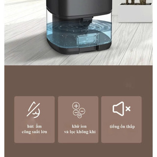 Máy Hút Ẩm Không Khí Dehumidifier H2102 Công suất 45W, Dung tích 1000ml, Tự Động Ngắt Khi Đầy Nước