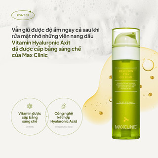 Dầu Rửa Mặt Tạo Bọt Sạch Sâu Cấp Ẩm Maxclinic Hyaluron Vita Oil Foam Cleaser 110g/ 310g