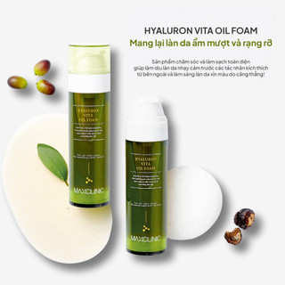 Dầu Rửa Mặt Tạo Bọt Sạch Sâu Cấp Ẩm Maxclinic Hyaluron Vita Oil Foam Cleaser 110g/ 310g