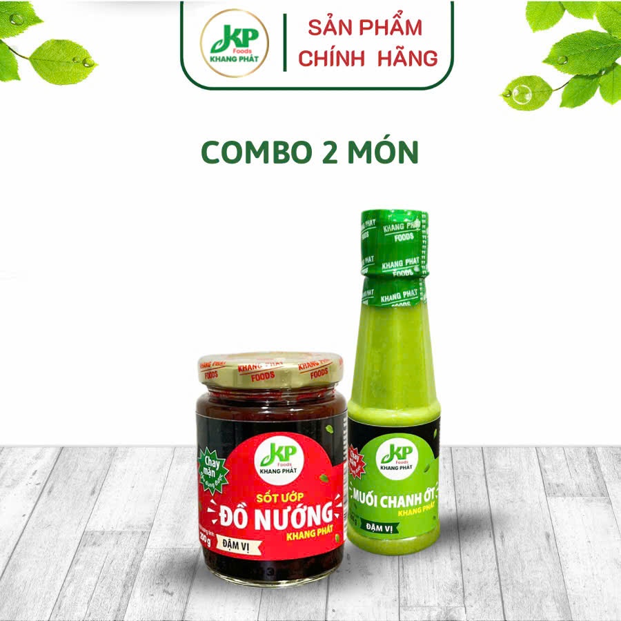 Combo Đồ Nướng 2 món Sốt ướp đồ nướng - Muối chanh ớt 100g - Gia Vị Khang Phát