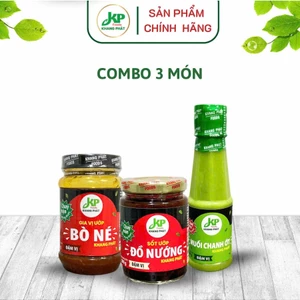 Combo Đồ Nướng Đồ Né 3 món: Sốt ướp đồ nướng 200g - Bò né 200g - Muối chanh ớt 100g - Gia Vị Khang Phát