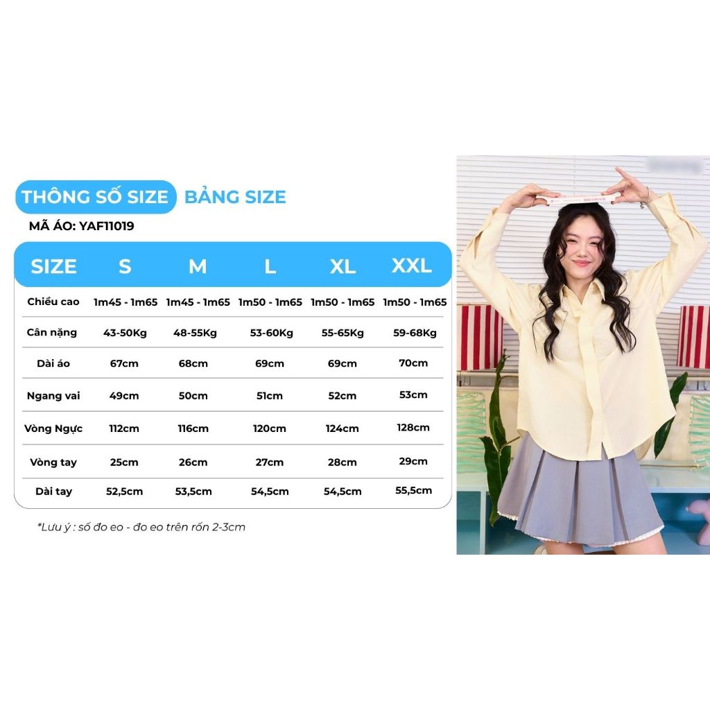 Áo sơ mi nữ Gmorning - GUMAC form rộng thoải mái phối nẹp giữa  YAF11019