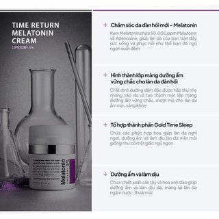 Bộ Đôi Kem Dưỡng Melatonin Cho Da Lão Hóa Maxclinic Time Return Melatonin Eye Cream 20g và Melatonin 5% Cream 50g