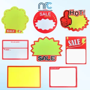 Combo 2 Bảng sale giảm giá, bảng sale tự ghi, bảng ghi chú giá viết xoá nhiều lần bằng bút lông - Đa dạng mẫu