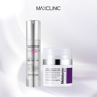 Bộ Đôi Dưỡng Ẩm Cải Thiện Nếp Nhăn Maxclinic Tinh Chất Vi Kim Và Kem Melatonin [Ampoule Shot 50ml + Melatonin Cream 50g]