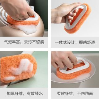 Homee.cok Miếng Cọ Rửa Có Tay Cầm, Miếng Chà Rửa Đa Năng Vệ Sinh Nhà Bếp – Bọt Biển Chà Xoong Nồi