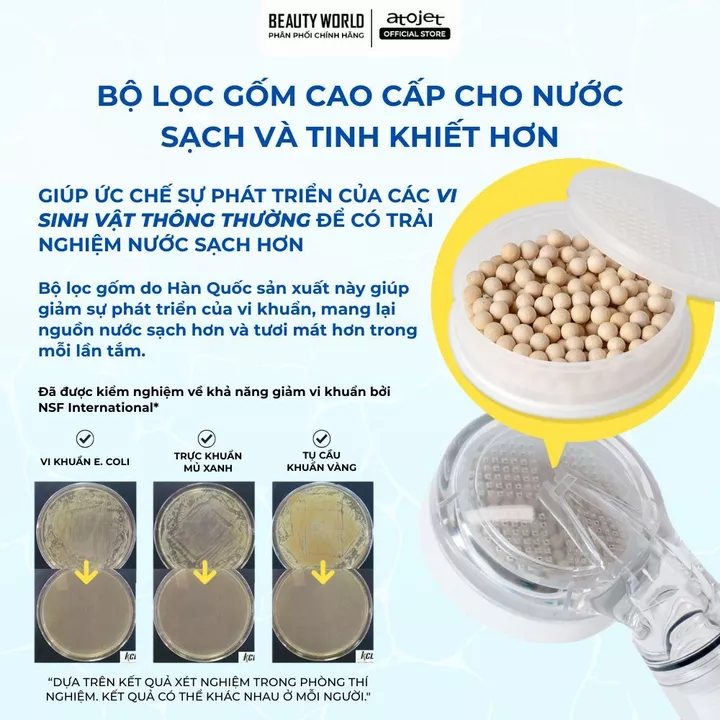 Bộ Vòi Sen Lọc Nước Atojet AJ-8200 Kèm 3 Lõi Lọc Đầu 3 Lõi Lọc Thân Tặng Sữa Tắm Arumore 500ml – 7