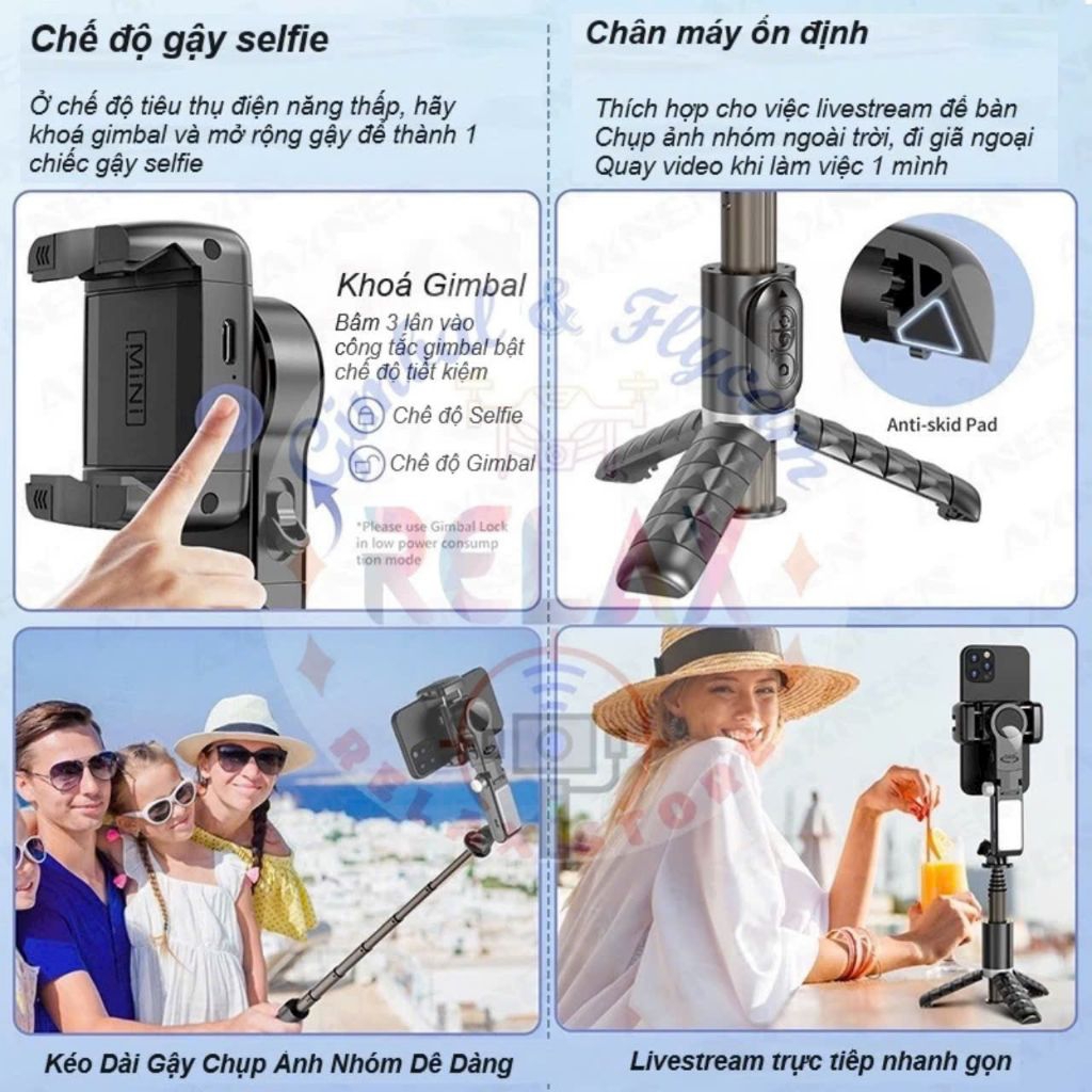 Gimbal chống rung điện thoại Q18, Gimbal điện thoại theo dõi chuyển động, Điều khiển từ xa, Gimbal chống rung
